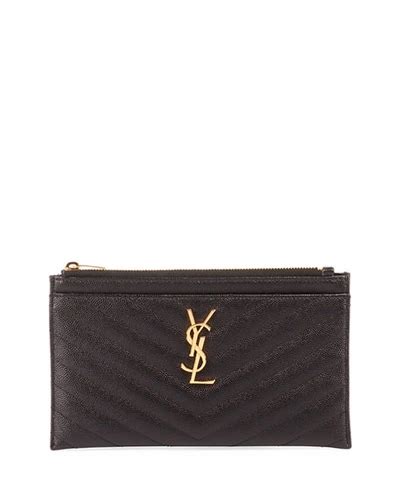 ysl matte quilted bill pouch wallet|SAINT LAURENT Monogramme quilted textured.